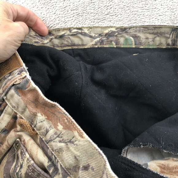Vintage Wrangler Men's Flannel Lined Jeans Size 36x32 Camouflage Hunting Outdoor - Picture 13 of 16